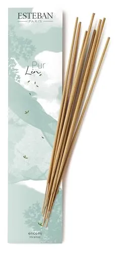 Esteban - Räucherstäbchen – Incense Sticks - 20 Stück, Natürliche Inhaltsstoffe, Wenig Rauch, Raumduft für Entspannung & Meditation - Handgefertigt mit natürlichen Inhaltsstoffen - Reines Leinen