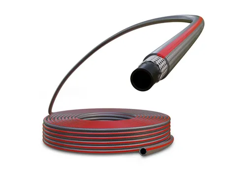 Poppstar Gartenschlauch 25m, knickfest und UV-beständig - Gartenschlauch aus PVC, ideal für die Bewässerung ohne Verdrehen, mit Algenschutz und universellem 1/2'' Anschluss für vielseitige Anwendungen.