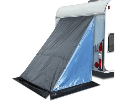yourGEAR Adria 140 Caravan Heckzelt - Praktisches Geräte- und Lagerzelt für Wohnwagen, mit 2 Eingängen, ideal für zusätzlichen Stauraum und optimalen Wetterschutz.