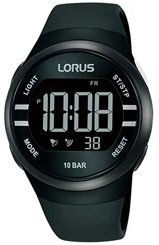 Lorus Herren Digital Quarz Uhr R2333NX9 - Armbanduhren für Damen mit präzisem Chronograph, Alarmfunktion und wasserdicht bis 10 BAR – ideal für aktive Lebensstile.