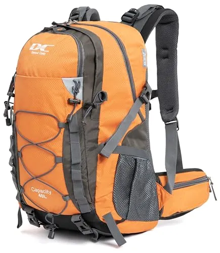 DCmount Wanderrucksack 40l Damen Herren Rucksack Wasserdicht Reiserucksack mit Regenschutz