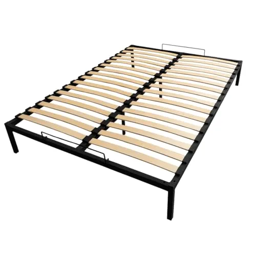 INDUSTORM Metallbett 120x200 mit elastischem Lattenrost und Stauraum