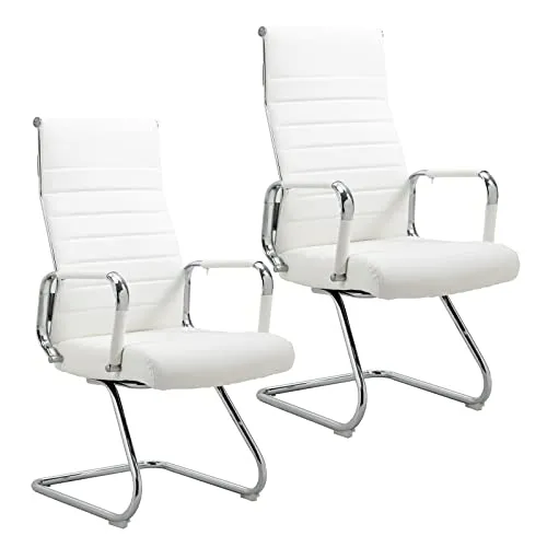 SVITA Office Comfort 2X Besucherstuhl - Bürostühle im praktischen 2er Set mit ergonomischem Design, großzügig gepolsterter Sitzfläche und Armlehnen für höchsten Sitzkomfort. Ideal für Konferenzen, Wartezimmer oder das Home Office.