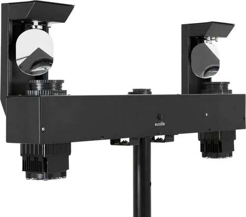 EUROLITE LED Twin Scan Bar mit IR-Fernbedienung - LED Scan Bar mit 2 Scannern für beeindruckende Lichtshows. Inklusive IR-Fernbedienung und 16 Showprogrammen für Hochzeiten und Events, einfach zu bedienen und schnell montierbar.