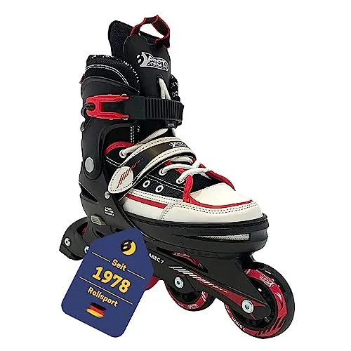 Best Sporting Inline Skates Kinder - Größenverstellbare Rollschuhe - Inliner für Kinder, 4-fach verstellbar für lange Nutzung, mit ABEC-7-Kugellager für sichere Fahrten und hohen Tragekomfort dank atmungsaktivem Mesh.