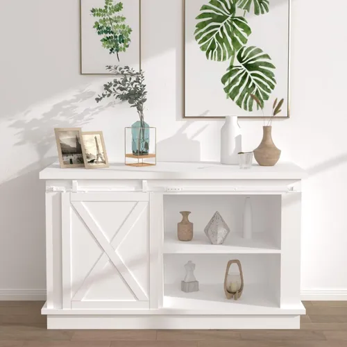 vidaXL Mini Schiebetürbeschlag Set für Schranktüren 152 cm - Türsicherungen für Schranktüren, leises und sanftes Öffnen dank innenliegender Lager, robustes Design aus pulverbeschichtetem Kohlenstoffstahl, ideal für eine elegante Einrichtung.