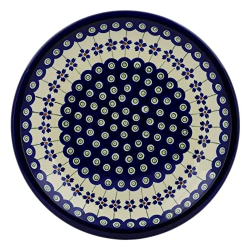 Original Bunzlauer flacher Teller/Essteller Ø24.0 cm H=3.2cm Dekor 166a