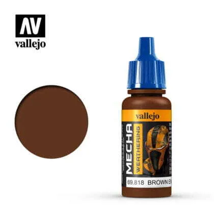 VALLEJO MECHA COLOR 69818 BROWN ENGINE SOOT 17ml (Acrylic Paint)