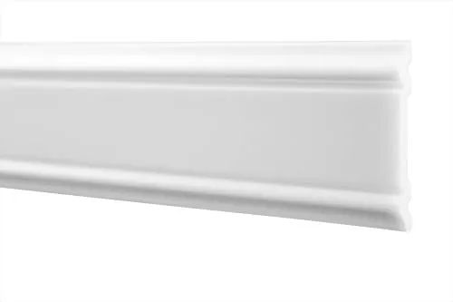 Meter | Flachleiste | hartes Styropor | Decke | stabil | weiß | Stuckprofil | Zierleiste | leicht | dekorativ | HXPS | 7x47mm | HW-3 10