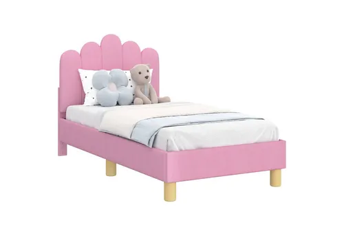 vidaXL Kinderbettgestell Rosa 70 x 140 cm mit Kopfteil von vidaXL