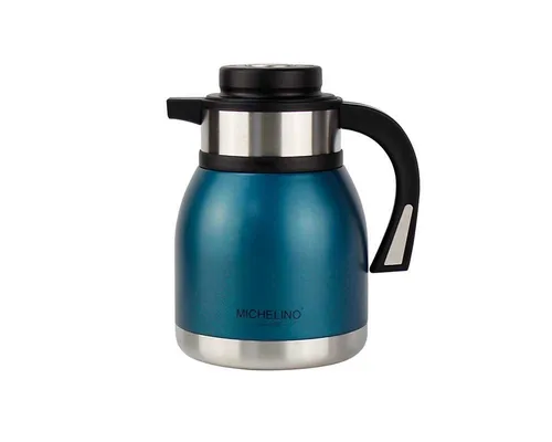 Michelino Isolierkanne 2.0L - Doppelwandiger Getränkespender aus Edelstahl - Die MICHELINO Isolierkanne 2.0L Serie Nova bietet hohe Temperaturbeständigkeit und ist bruch- und stoßfest. Ideal für Getränke unterwegs, mit praktischem Tragegriff.