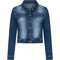 Rock Creek Damen Jeans Jacke - Dunkelblaue Übergangsjacke mit Stretch - Funktionsjacken: Klassische Jeansjacke mit zwei Brusttaschen, geradem Schnitt und weichem Stretchmaterial für maximalen Komfort und Bewegungsfreiheit.