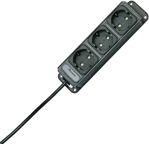 Kopp Unoversal 3-fach Steckdosenleiste, anthrazit 127015013