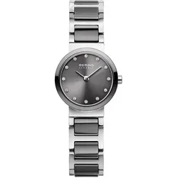 BERING Women Analog Quartz Ceramic Watch - Armbanduhren, elegante Keramik- und Edelstahl-Kombination für stilbewusste Frauen, 50g leicht und ideal für den Alltag.