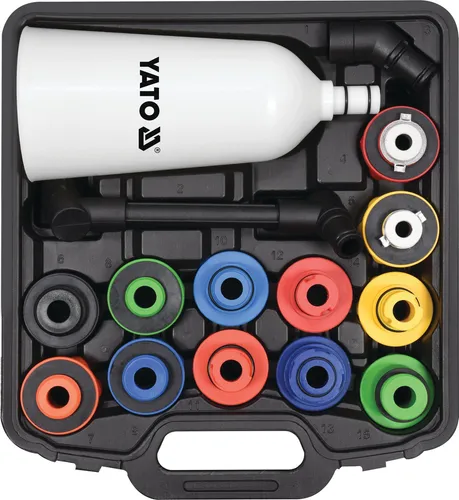 ÖL Einfülltrichter Set 15 Tlg für Motoröl nachfüllen - Sonstige KFZ-Werkzeuge, ideal zum einfachen Nachfüllen von Motoröl an schwer zugänglichen Stellen mit 2L Trichter und 12 Adaptern, verhindert Verschütten und Verunreinigung.