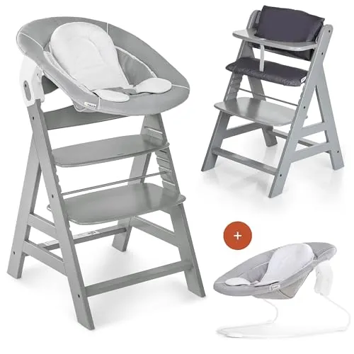 hauck Hochstuhl Alpha+ Newborn Set mit 2in1 Bouncer