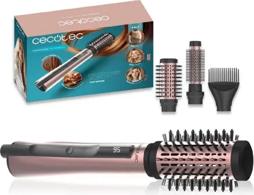 Cecotec CeramicCare 3in1 AirBrush, Multistyler, Warm, Pink, 1200 W, AC, 3,3 cm