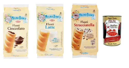Testpaket Mulino Bianco Flauti Schokolade Stracciatella 3x280g+Polpa