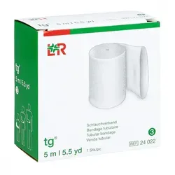 Tg Schlauchverband Größe 3 - 5 m, weiß 24022, ideal für schnelle Wundversorgung und Erste Hilfe