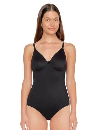 Susa Damen Body ohne Bügel BH, schwarz, 95C - Formende Bodys für Damen mit Bauch-weg-Effekt. Der hochwertige Body sorgt für eine perfekte Silhouette und ist angenehm zu tragen – unsichtbar unter jedem Abendkleid.
