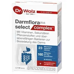 Darmflora plus select complex Dr. Wolz - Probiotika mit 23 Bakterienstämmen, 160 Milliarden pro Tag, unterstützt die Darmschleimhaut und das Immunsystem