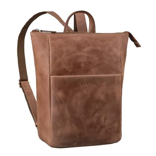 STILORD 'Linda' Lederrucksack für Damen – Stylischer Laptop-Rucksack bis 13,3 Zoll - Der STILORD 'Linda' Lederrucksack vereint Stil und Funktionalität. Ideal für den Alltag, bietet er Platz für einen Laptop bis 13,3 Zoll und schützt Ihre Wertsachen mit einem Anti-Diebstahl-Fach. Perfekt für jede Powerfrau!