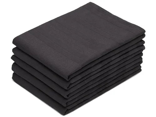 ZOLLNER Geschirrtuch, (5-tlg), 100% Baumwolle in schwarz von Zollner