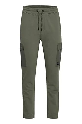 !Solid SDBernardo Herren Hose Stoffhose Joggerpants Sweathose mit elastischem Bund und Kordel Regular Fit, Größe:XL, Farbe:Dusty Olive (180515)