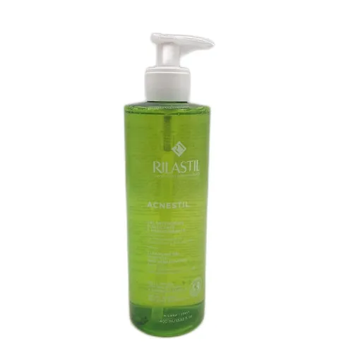 Rilastil ACNESTIL CLEANING GEL 400ml - Gesichtsreinigung, effektives Reinigungsgel für akneanfällige Haut - hilft Unreinheiten zu reduzieren und sorgt für ein klares Hautbild.