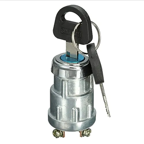 Zündschalter Zündschloss 3-poliger Motorstartschalter Auto-Zündspule mit 2 Schlüsseln für Autos, Traktoren, Gabelstapler, LKWs, Landmaschinen