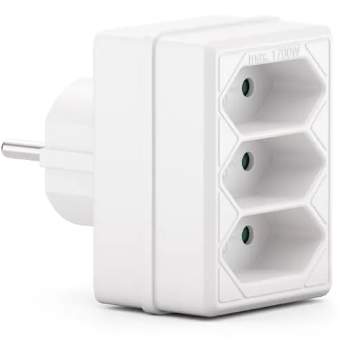 deleyCON 3X Euro Buchse Adapter für Steckdosen (1 Stück)