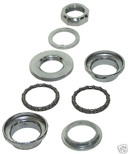 Neco Steuersatz 1 Zoll Schraubbar Kugellager Verchromt Gewinde Lenkkopflager