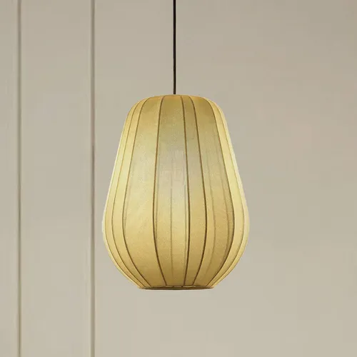 Lindby Hängeleuchte Helin, stilvolle Stoffleuchte für E27 Leuchtmittel - Hängeleuchte Helin mit elegantem Stoffschirm, ideal für gemütliche Wohnräume, flexibel mit E27 Leuchtmitteln nutzbar.