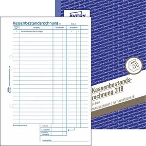 Avery Zweckform 318 Kassenbericht A5 von Zweckform