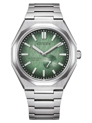 Citizen Herrenuhr Titan Automatik NK5020-58X in grün von CITIZEN