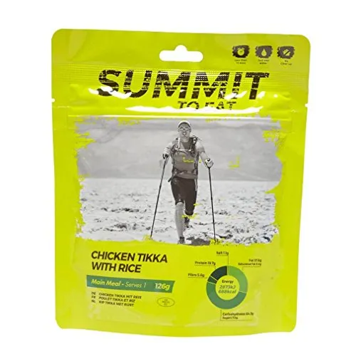Summit To Eat Fertiggericht Würziges Curryhünchen Tikka mit Reis Outdoor-Nahrung