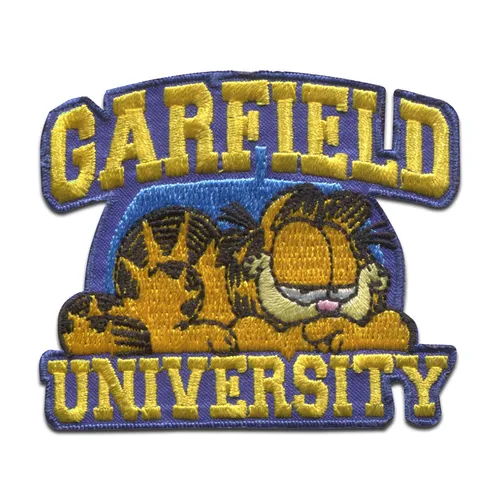 Garfield © University Comic Katze gestickt - Aufnäher, Bügelbild, Aufbügler, App