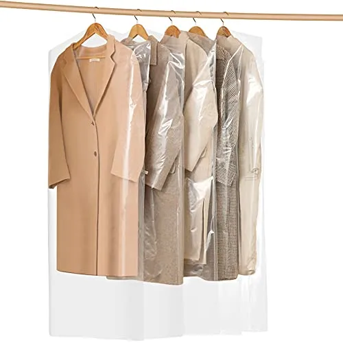 Kleidersäcke 30 Stück Durchsichtige Kleiderschutz Staubdicht Kleiderhülle Wasserdicht Staubschutz Schutzschild für Anzüge Kleider Sakkos Hemden 60 x 120 cm