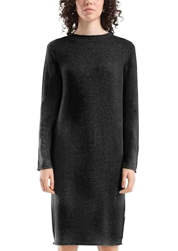 QS Damen 2174477 Strickkleid, Grey/Black, L - Freizeitkleider für Damen, gemütlich und stylisch für entspannte Tage oder besondere Anlässe.