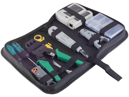 S-IMPULS Werkzeugset Netzwerk 10-teilig mit Tasche - Werkzeugsätze für Netzwerkprojekte, inkl. praktischer Tragetasche für optimale Organisation und Transport.