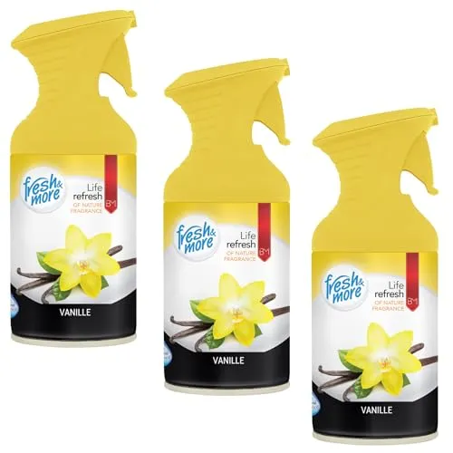 Fresh & More Raumspray Lufterfrischer (3er Pack) 250ml (Vanille)