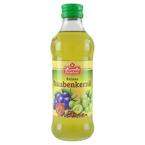 Kunella Reines Traubenkernöl (250 ml) - Hochwertiges Speiseöl, reich an Antioxidantien und ideal für gesunde Küche und zum Verfeinern von Gerichten.
