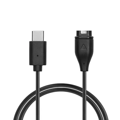kwmobile USB C Ladekabel kompatibel mit Garmin Swim 2 / Tactix7 / Enduro/Epix 2 / Epix Pro - Kabel Charger - Smart Watch Typ C Ersatzkabel - Fitnesstracker Aufladekabel