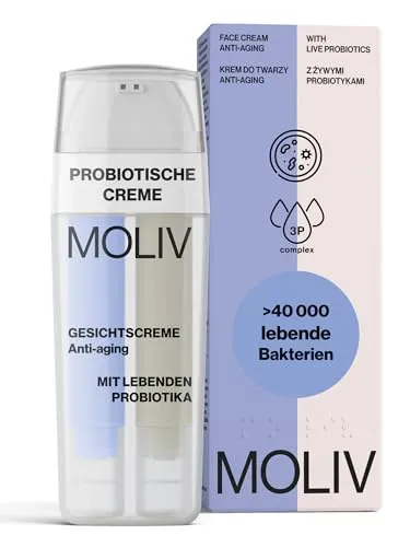 MOLIV Regenerierende Gesichtscreme, Feuchtigkeitsspendende Gesichtscreme, Nährende Creme, Anti-Aging mit lebenden Probiotika (Anti-Aging)