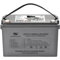 Sunstone Power 12V 150AH LiFePO4 Akkumulator - Kamera-Akkus mit extrem hoher Zyklenfestigkeit, ideal für Solaranlagen in Wohnmobilen und Booten – bis zu 6000 Zyklen für zuverlässige Energieversorgung.