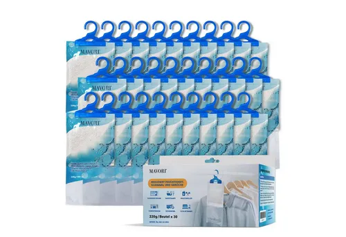 MAVORI Granulat-Luftentfeuchter, Luftentfeuchter für Schränke und Räume, im 5er - 30er Set, (Luftentfeuchter Granulat, Luftentfeuchterbeutel zum Aufhängen)