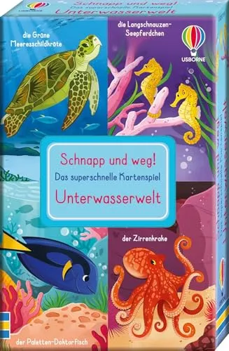 Schnapp und weg! Das superschnelle Kartenspiel: Unterwasserwelt: Kartenspiel-Set mit Meerestieren – trainiert das Reaktionsvermögen – ab 3 Jahren (Schnapp-und-weg-Reihe)
