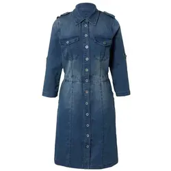 Cream Blusenkleid (1-tlg) Plain/ohne Details blau 38