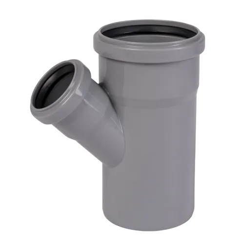 HT Rohr Abzweig Abzweigung T-Stück Y-Stück DN110/75 45° Abwasserrohr
