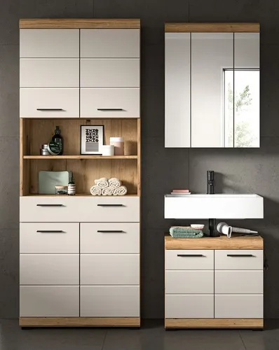 Mid.you Badezimmer 3-teilig, Natur-Kaschmir von xonox.home